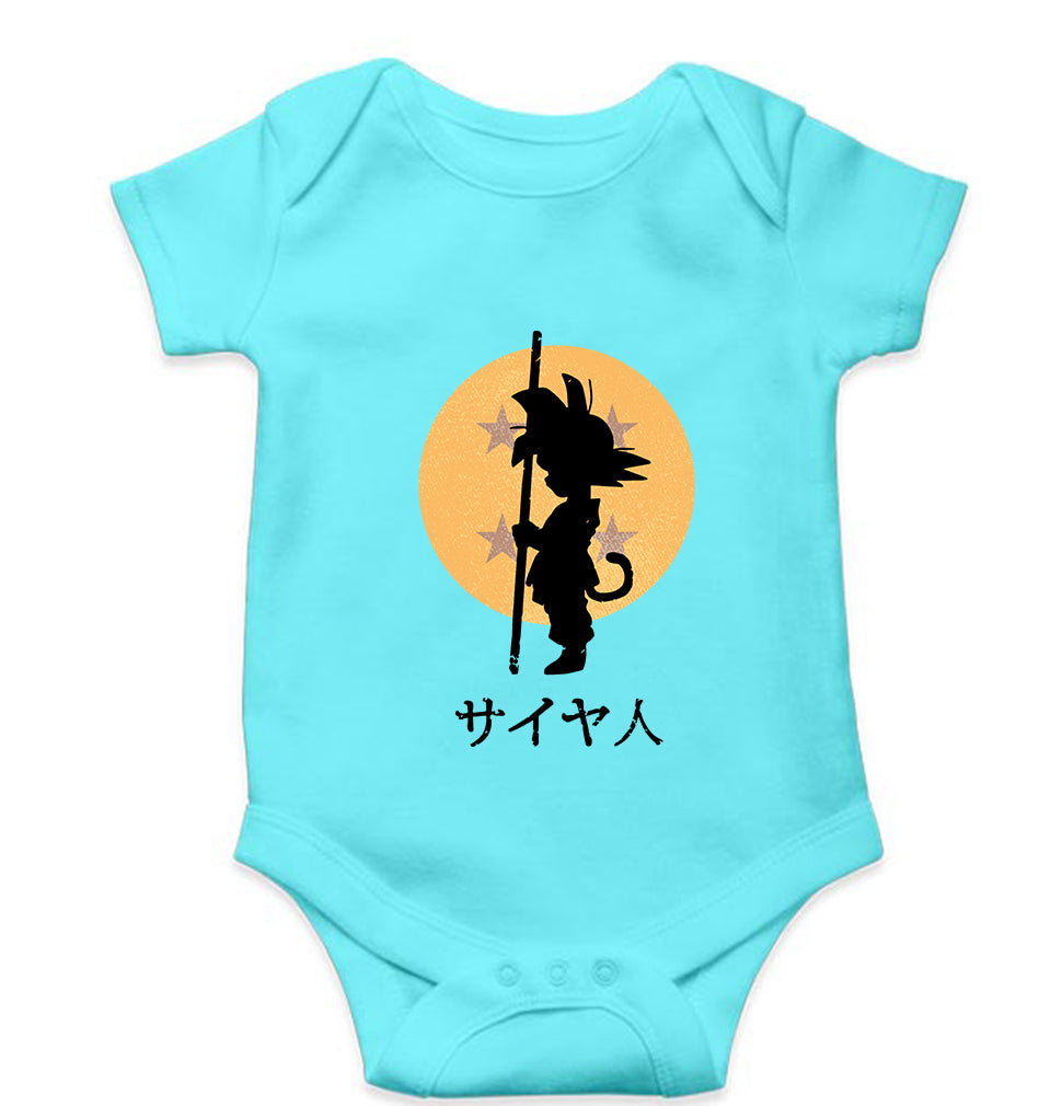 Dragon Ball Goku Kids Romper For Baby Boy/Girl-0-5 Months(18 Inches)-Sky Blue-Ektarfa.online