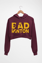 Load image into Gallery viewer, Badminton Crop HOODIE FOR WOMEN-Maroon-Ektarfa.online
