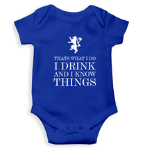 Load image into Gallery viewer, GOT Game of Thrones I Drink And Know Things Kids Romper For Baby Boy/Girl-0-5 Months(18 Inches)-Royal Blue-Ektarfa.online
