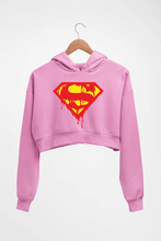Load image into Gallery viewer, Superman Crop HOODIE FOR WOMEN-Light Baby Pink-Ektarfa.online
