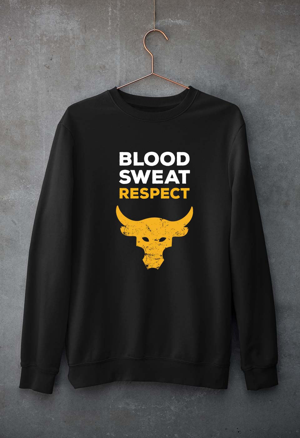 Blood Sweat Respect Gym Unisex Sweatshirt for Men/Women-Black-Ektarfa.online