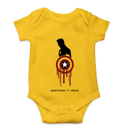 Captain America Superhero Kids Romper For Baby Boy/Girl-Yellow-Ektarfa.online