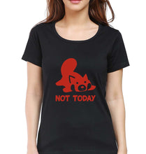 Load image into Gallery viewer, Rocket Raccoon Lazy Not Today T-Shirt for Women-Black-Ektarfa.online
