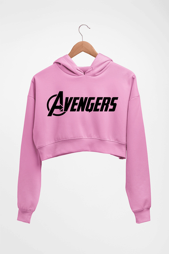 Avengers Crop HOODIE FOR WOMEN-Light Baby Pink-Ektarfa.online