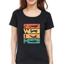 Load image into Gallery viewer, Swimming T-Shirt for Women-Black-Ektarfa.online
