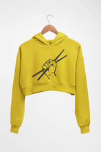 Load image into Gallery viewer, Drummer Crop HOODIE FOR WOMEN-Mustard yellow-Ektarfa.online
