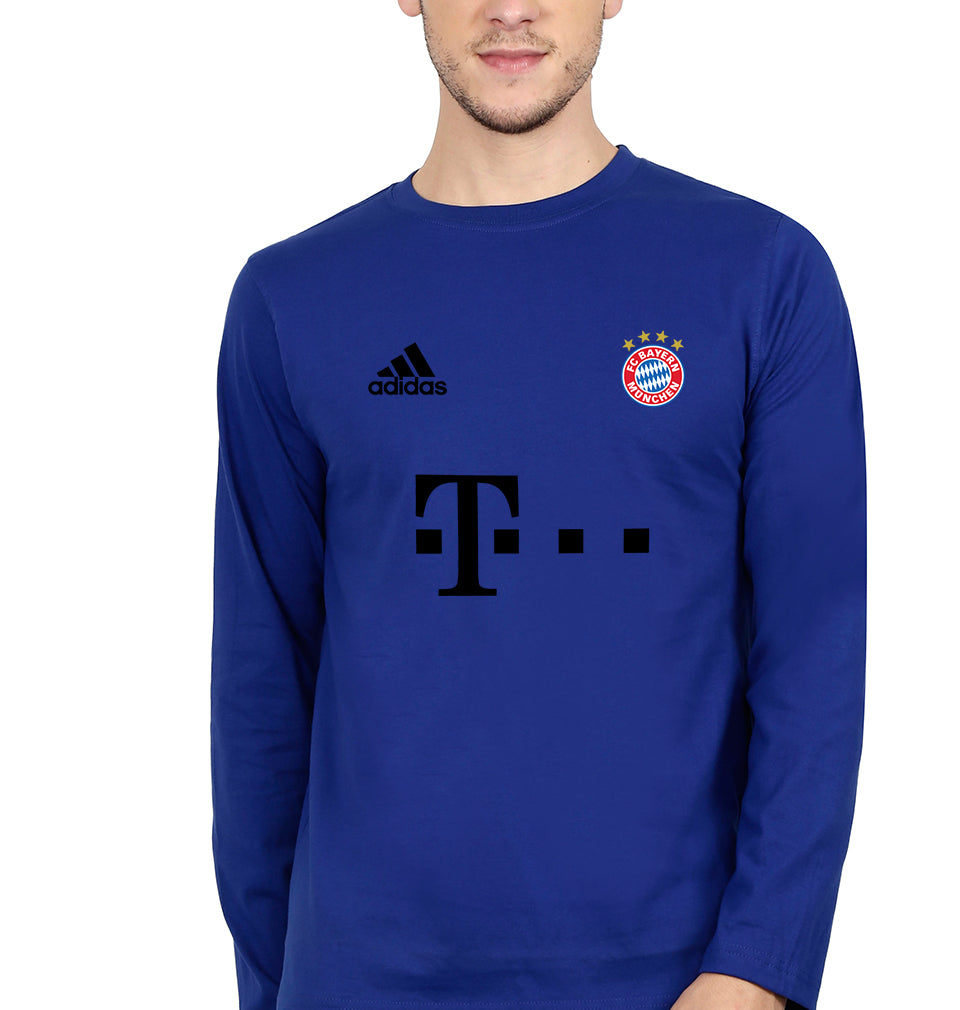 FC Bayern Munich 2021-22 Full Sleeves T-Shirt for Men-Royal Blue-Ektarfa.online