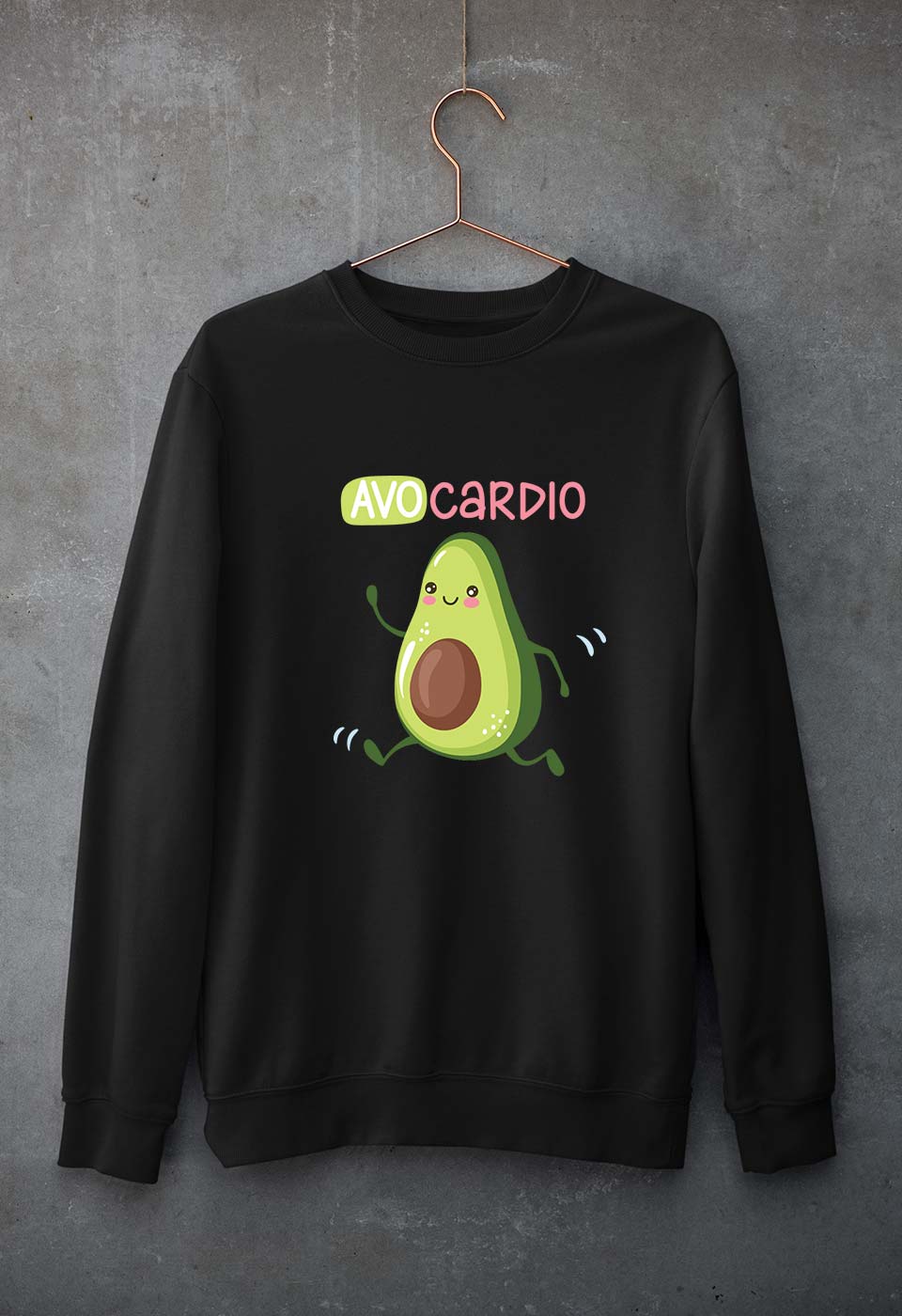 Avocado Unisex Sweatshirt for Men/Women-Black-Ektarfa.online