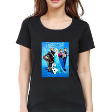 Load image into Gallery viewer, Frozen T-Shirt for Women-Black-Ektarfa.online
