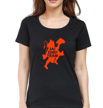 Load image into Gallery viewer, Hanuman Ji (God) T-Shirt for Women-Black-Ektarfa.online
