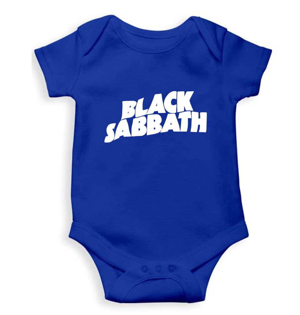 Black Sabbath Kids Romper For Baby Boy/Girl-0-5 Months(18 Inches)-Royal Blue-Ektarfa.online