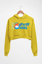 Load image into Gallery viewer, Hindustan Aeronautics Limited (HAL) Crop HOODIE FOR WOMEN-Mustard Yellow-Ektarfa.online
