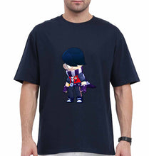 Load image into Gallery viewer, Edgar Brawl Starts Oversized T-Shirt for Men-Navy Blue-Ektarfa.online
