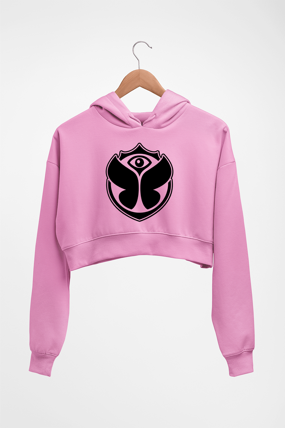 Tomorrowland Crop HOODIE FOR WOMEN-Light Baby Pink-Ektarfa.online