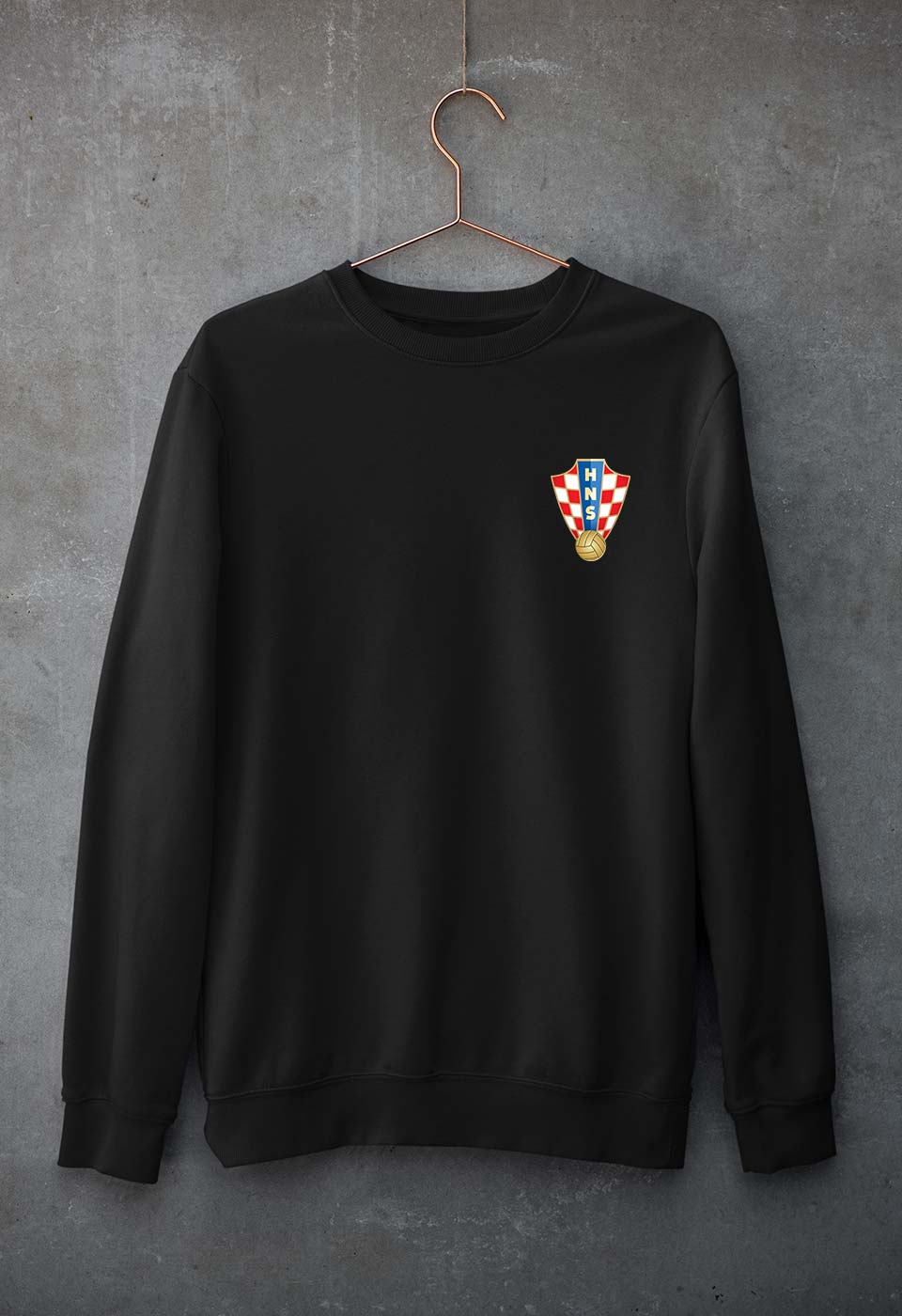 Croatia Football Unisex Sweatshirt for Men/Women-Black-Ektarfa.online
