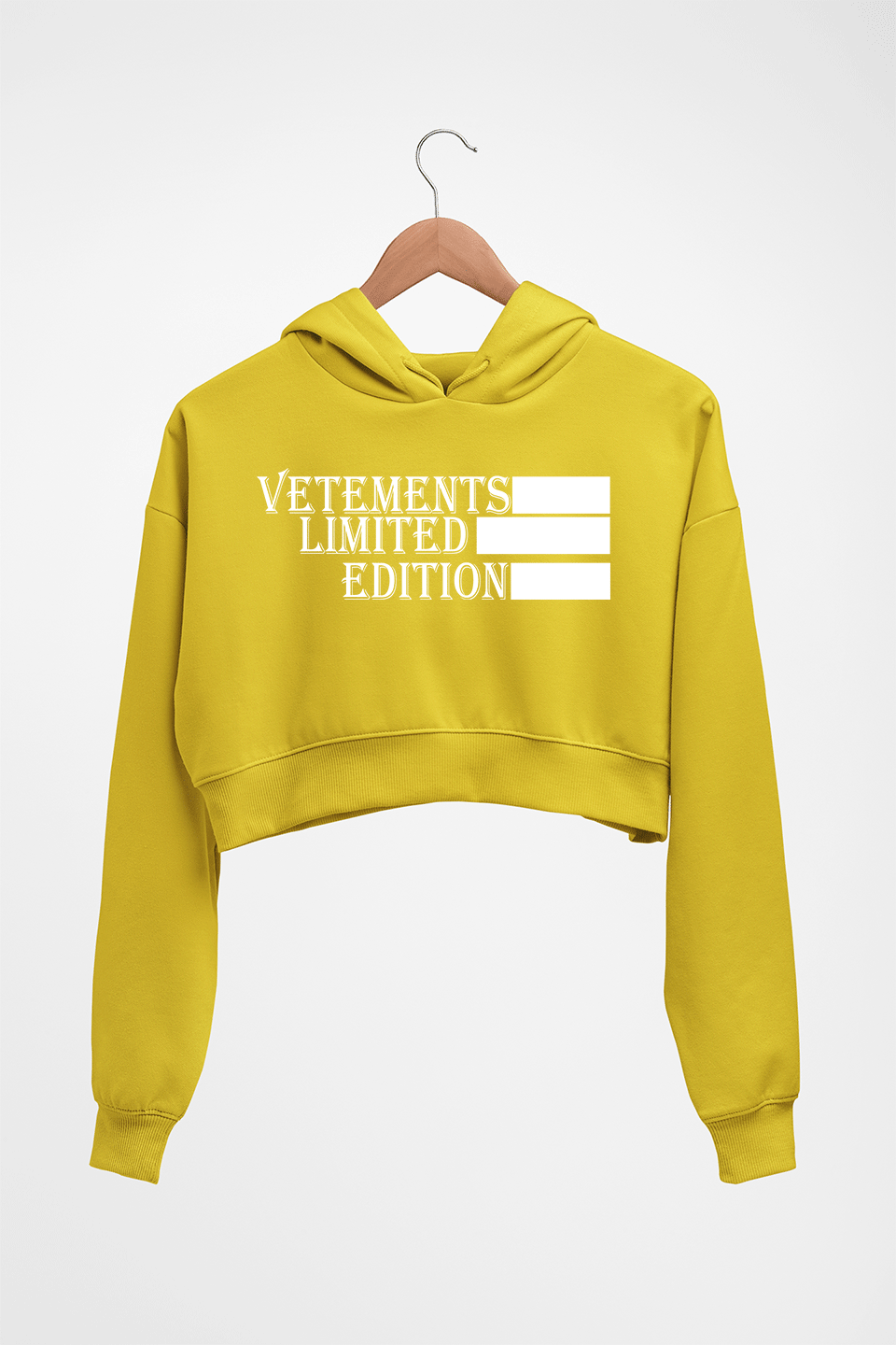 Vetements Crop HOODIE FOR WOMEN-Mustard Yellow-Ektarfa.online