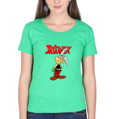 Asterix T-Shirt for Women-Flag Green-Ektarfa.online
