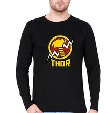 Load image into Gallery viewer, Thor Superhero Full Sleeves T-Shirt for Men-Black-Ektarfa.online
