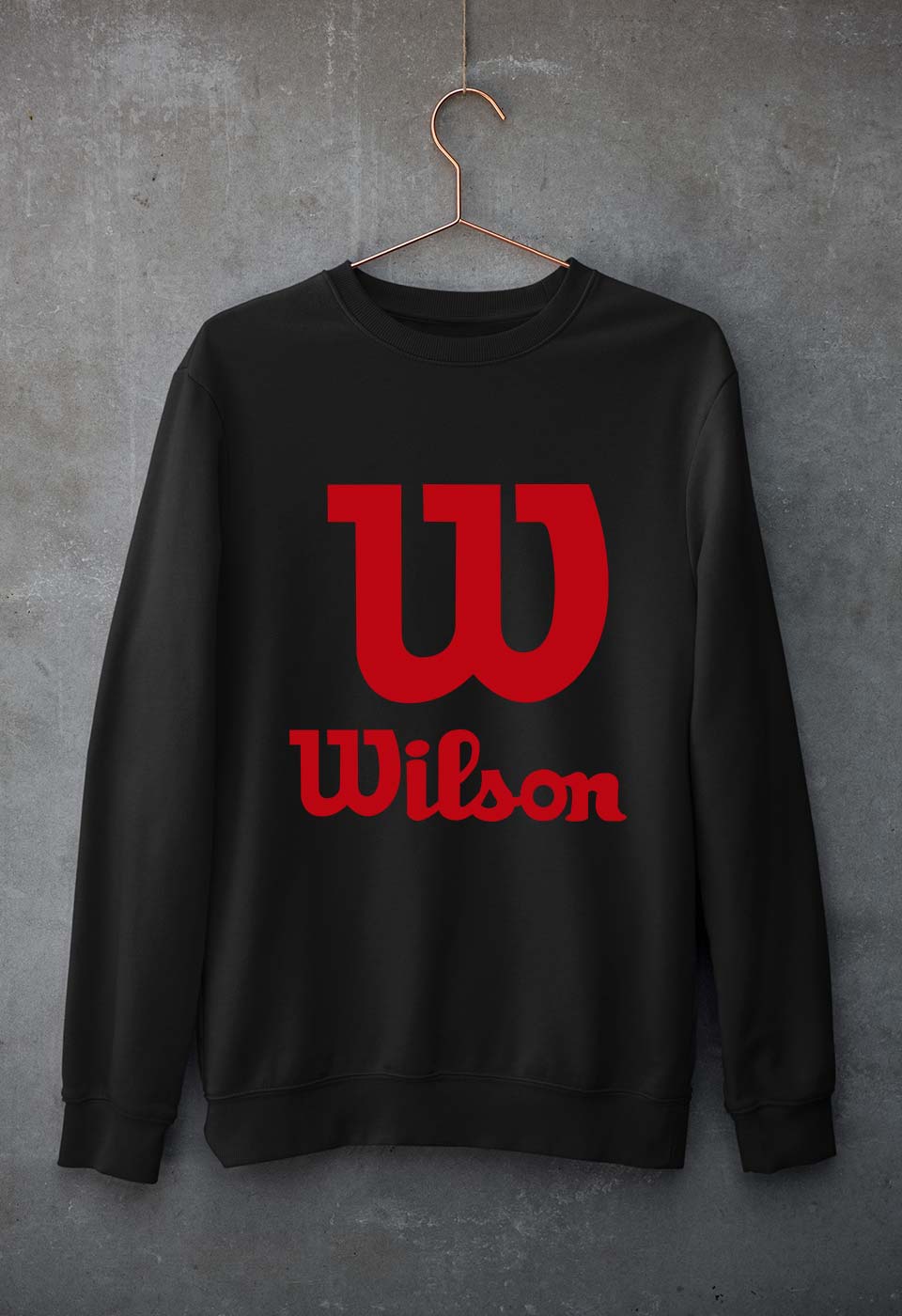 Wilson Unisex Sweatshirt for Men/Women-Black-Ektarfa.online