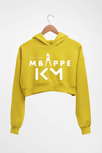 Load image into Gallery viewer, Kylian Mbappé Crop HOODIE FOR WOMEN-Mustard yellow-Ektarfa.online
