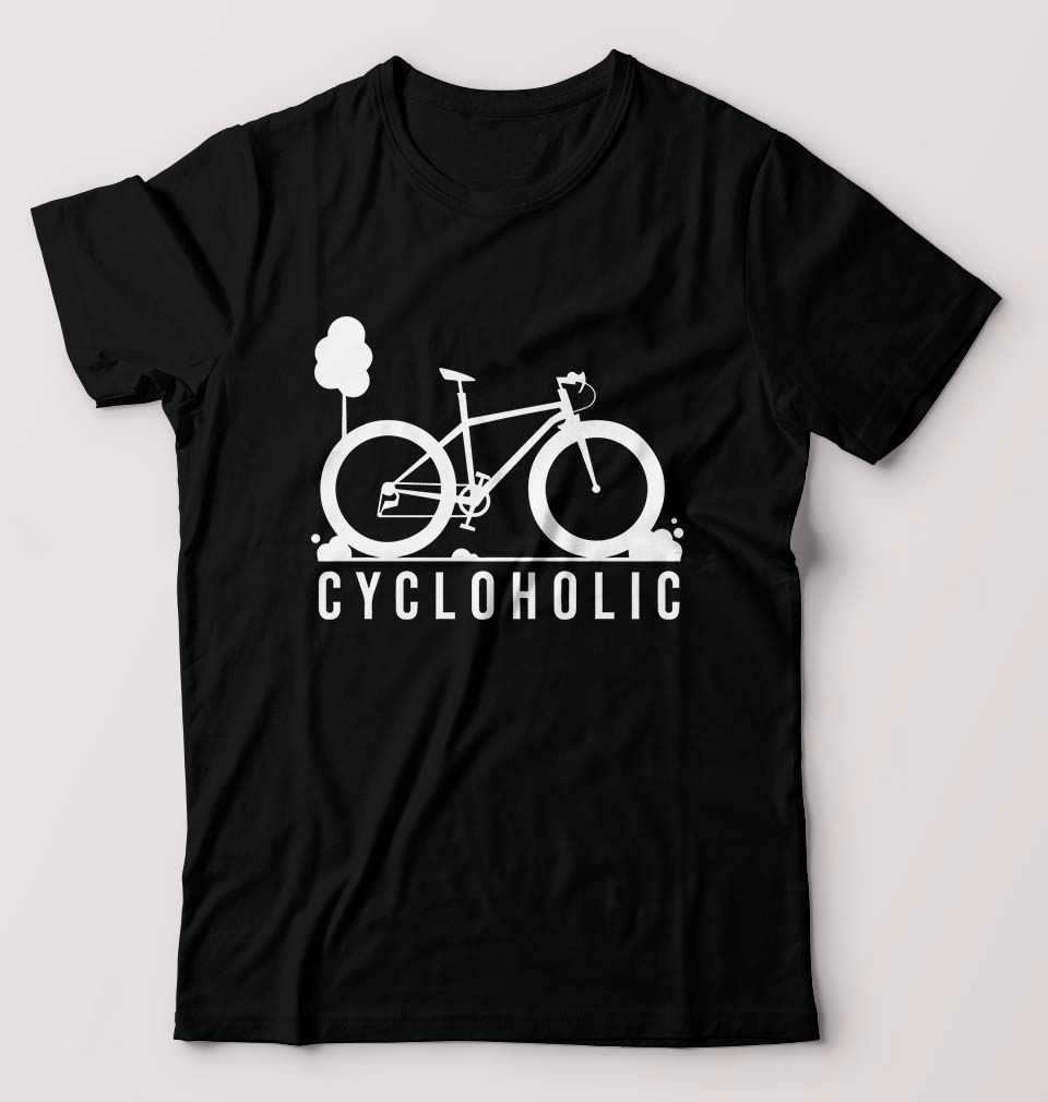 Cycloholic T-Shirt for Men-Black-Ektarfa.online