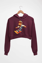 Load image into Gallery viewer, Subway Surfers Crop HOODIE FOR WOMEN-Maroon-Ektarfa.online
