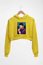 Load image into Gallery viewer, Novak Djokovic Tennis Crop HOODIE FOR WOMEN-Mustard Yellow-Ektarfa.online
