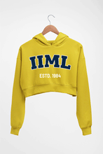 Load image into Gallery viewer, IIM Lucknow Crop HOODIE FOR WOMEN-Mustard Yellow-Ektarfa.online
