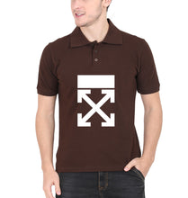 Load image into Gallery viewer, Off-white Polo T-Shirt for Men-Coffee Brown-Ektarfa.online

