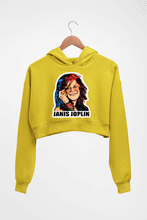 Load image into Gallery viewer, Janis Joplin Crop HOODIE FOR WOMEN-Mustard Yellow-Ektarfa.online

