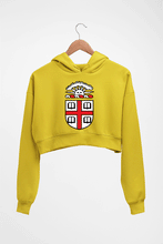 Load image into Gallery viewer, Brown University Crop HOODIE FOR WOMEN-Mustard yellow-Ektarfa.online
