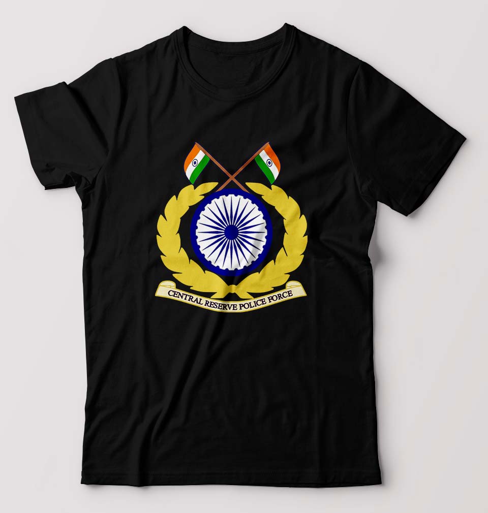 CRPF T-Shirt for Men-Black-Ektarfa.online