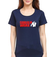 Load image into Gallery viewer, Gorilla Wear T-Shirt for Women-Navy Blue-Ektarfa.online
