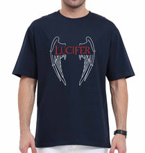 Load image into Gallery viewer, Lucifer Oversized T-Shirt for Men-Navy Blue-Ektarfa.online
