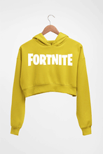 Load image into Gallery viewer, Fortnite Crop HOODIE FOR WOMEN-Mustard Yellow-Ektarfa.online
