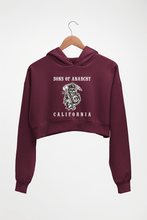 Load image into Gallery viewer, Sons of Anarchy Crop HOODIE FOR WOMEN-Maroon-Ektarfa.online
