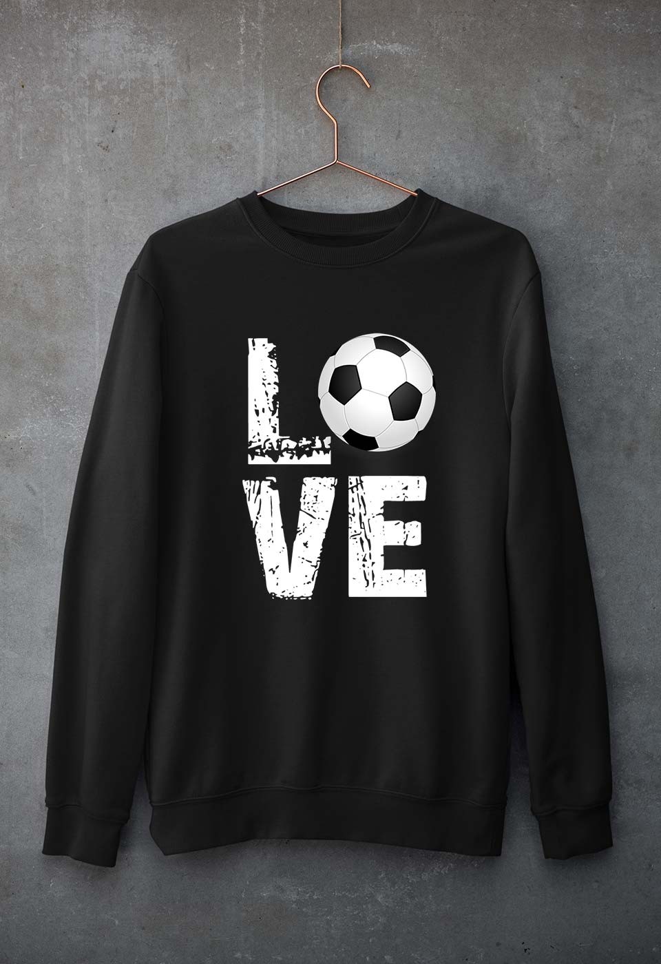 Love Football Unisex Sweatshirt for Men/Women-Black-Ektarfa.online