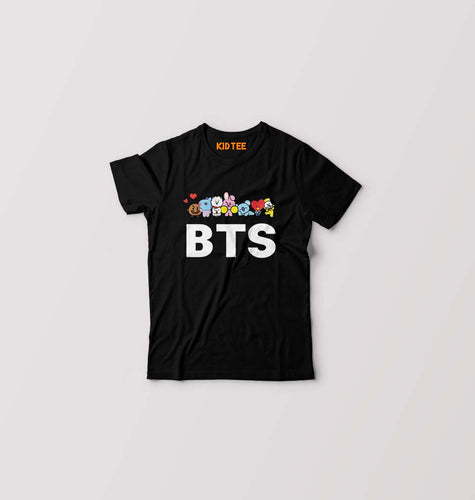 BTS Kids T-Shirt for Boy/Girl-Black-Ektarfa.online