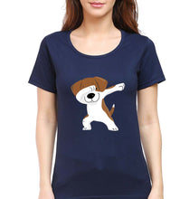 Load image into Gallery viewer, Dab Dog T-Shirt for Women-Navy Blue-Ektarfa.online
