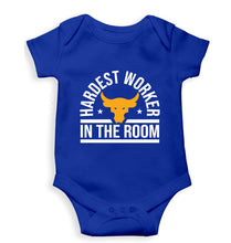 Load image into Gallery viewer, Hardest Worker In the Room Gym Kids Romper For Baby Boy/Girl-Royal Blue-Ektarfa.online
