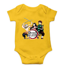 Load image into Gallery viewer, Demon Slayer Kids Romper For Baby Boy/Girl-0-5 Months(18 Inches)-Yellow-Ektarfa.online
