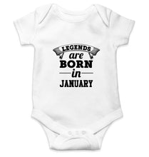 Load image into Gallery viewer, Legends are Born in January Kids Romper For Baby Boy/Girl-0-5 Months(18 Inches)-White-Ektarfa.online
