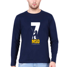 Load image into Gallery viewer, MS Dhoni (MSD) Full Sleeves T-Shirt for Men-Navy Blue-Ektarfa.online
