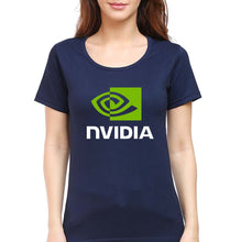 Load image into Gallery viewer, Nvidia T-Shirt for Women-Navy Blue-Ektarfa.online
