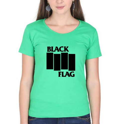 Black Flag T-Shirt for Women-Flag Green-Ektarfa.online