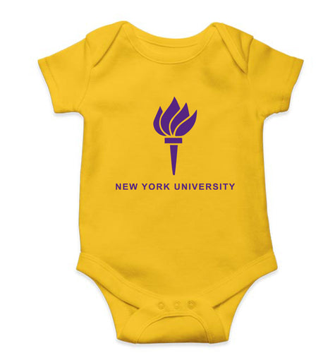 New York University Kids Romper For Baby Boy/Girl-Yellow-Ektarfa.online