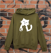 Load image into Gallery viewer, Cat Unisex Hoodie for Men/Women-S(40 Inches)-Olive Green-Ektarfa.online
