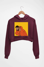Load image into Gallery viewer, Drake Crop HOODIE FOR WOMEN-Maroon-Ektarfa.online
