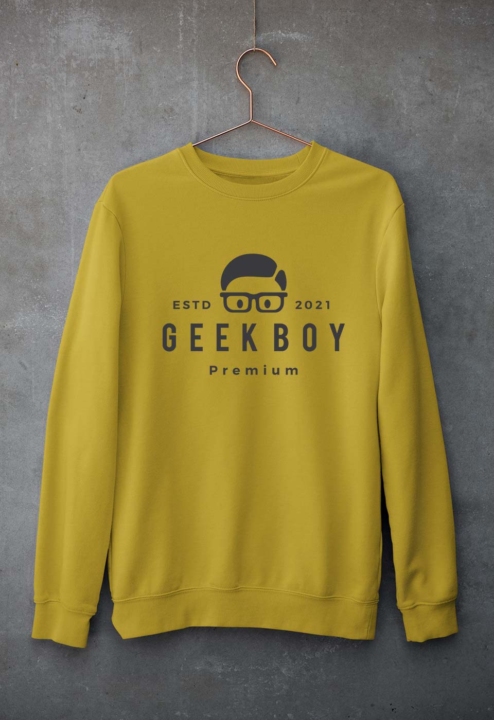 Geek Unisex Sweatshirt for Men/Women-Mustard Yellow-Ektarfa.online