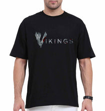 Load image into Gallery viewer, Vikings Oversized T-Shirt for Men-Black-Ektarfa.online

